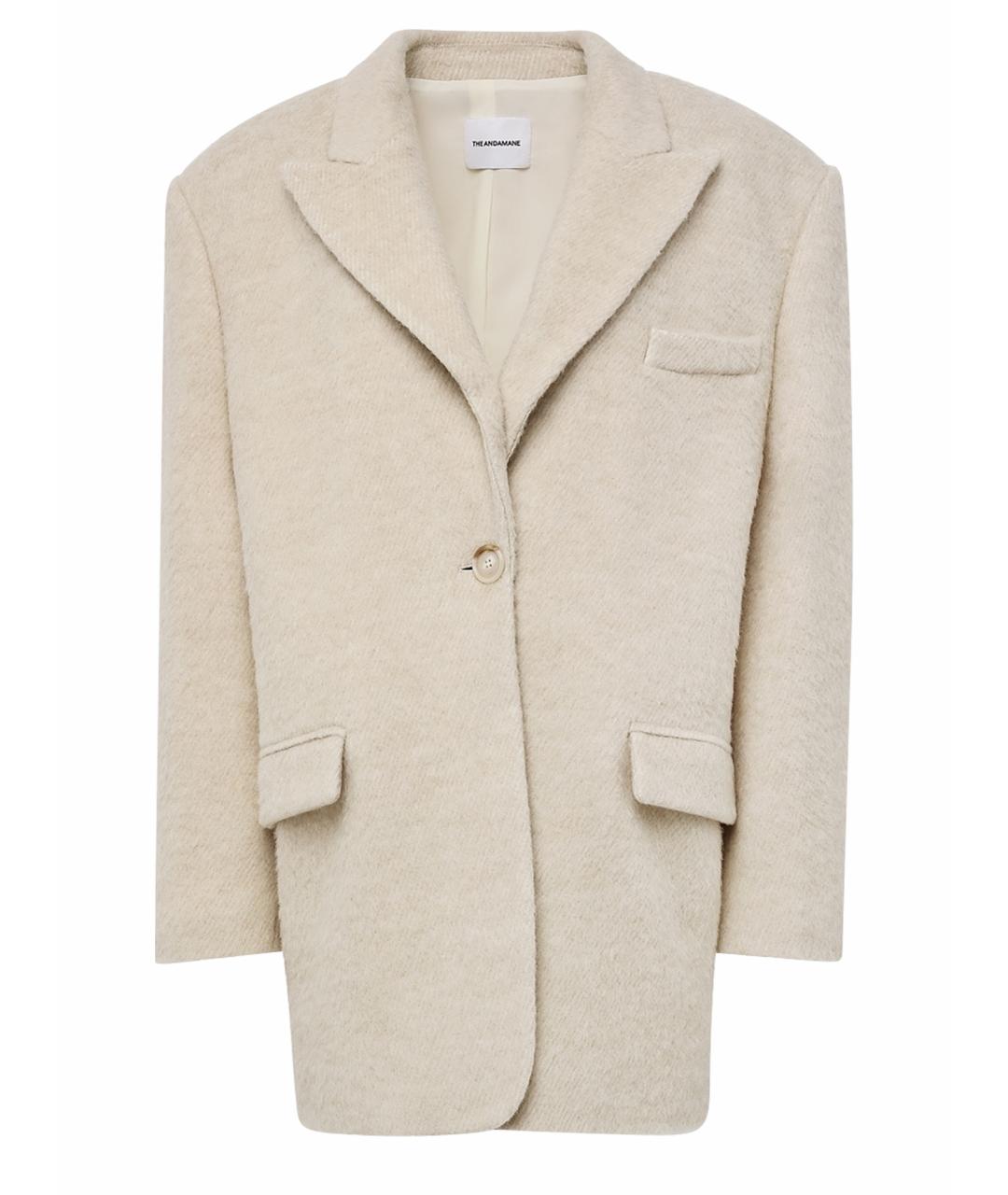 THE ANDAMANE Бежевое шерстяное пальто, фото 1