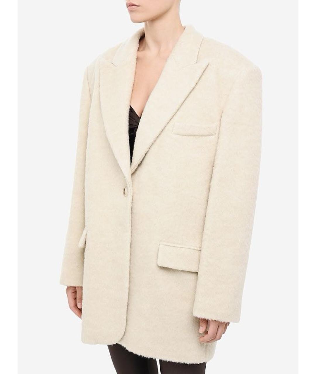 THE ANDAMANE Бежевое шерстяное пальто, фото 2