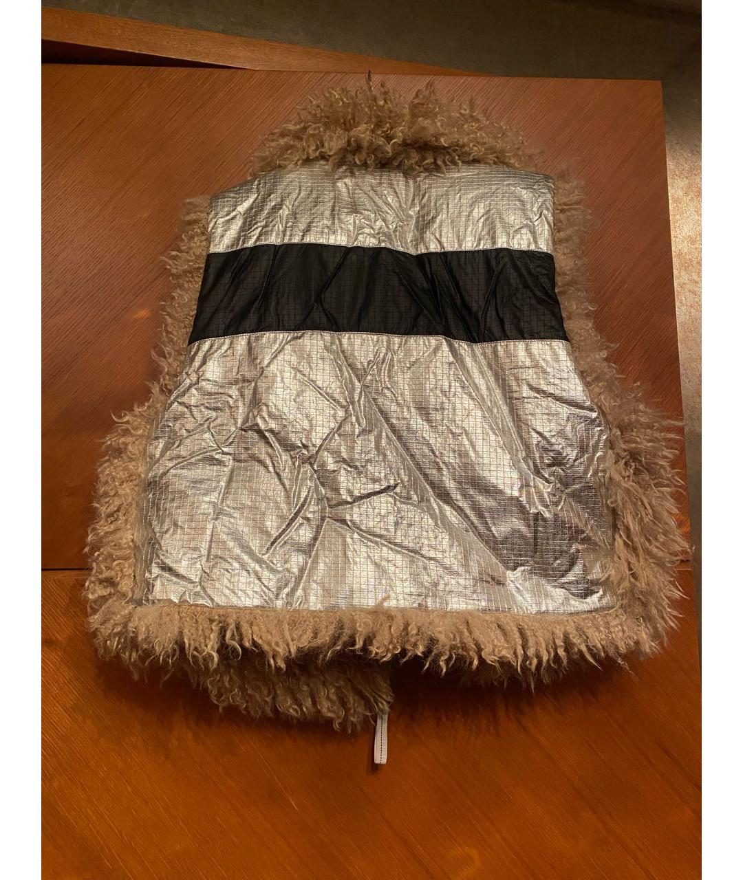 DIESEL Серебрянный полиэстеровый жилет, фото 2