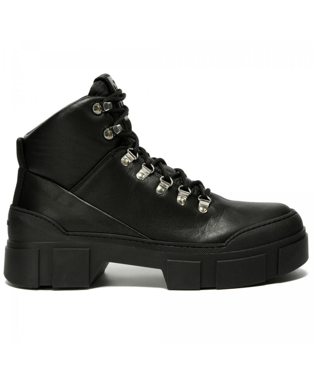 VIC MATIE Черные кожаные ботинки, фото 1