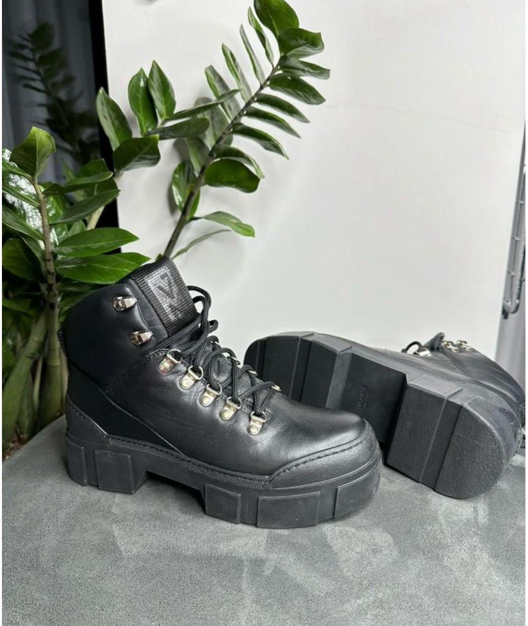 VIC MATIE Черные кожаные ботинки, фото 5