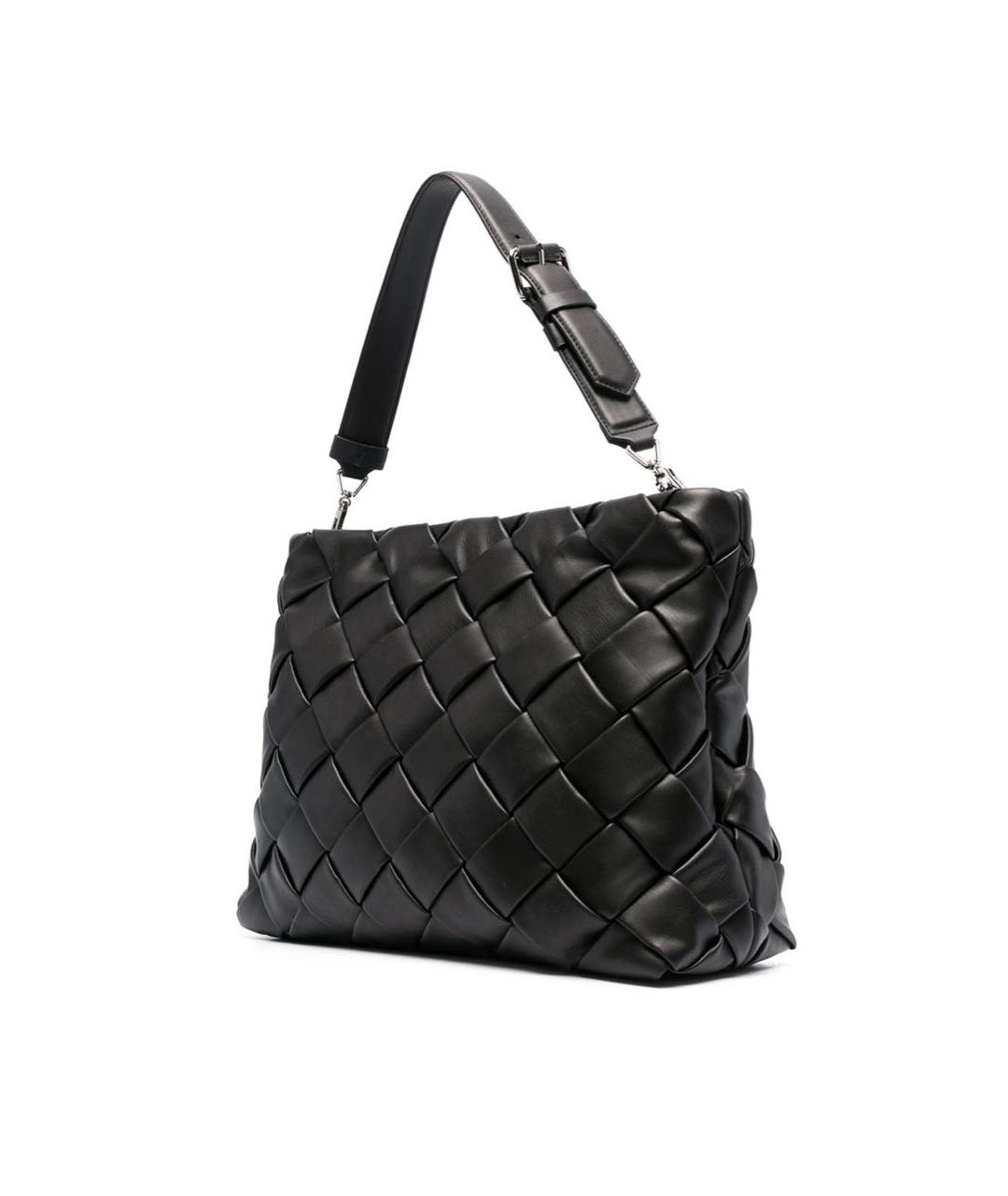 KARL LAGERFELD Черная кожаная сумка с короткими ручками, фото 3