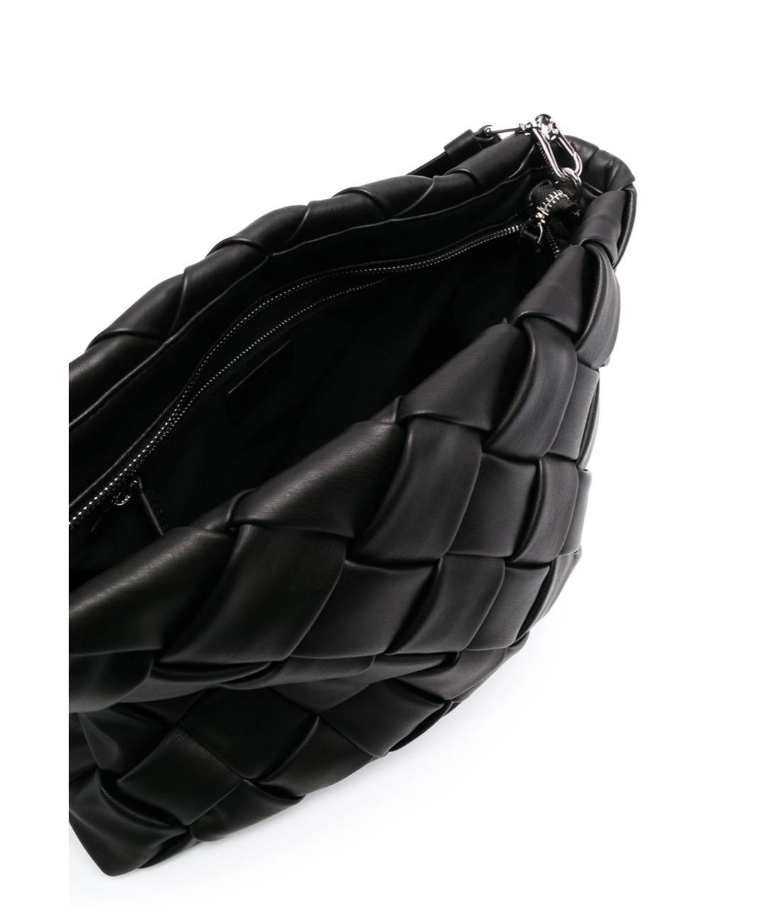 KARL LAGERFELD Черная кожаная сумка с короткими ручками, фото 4