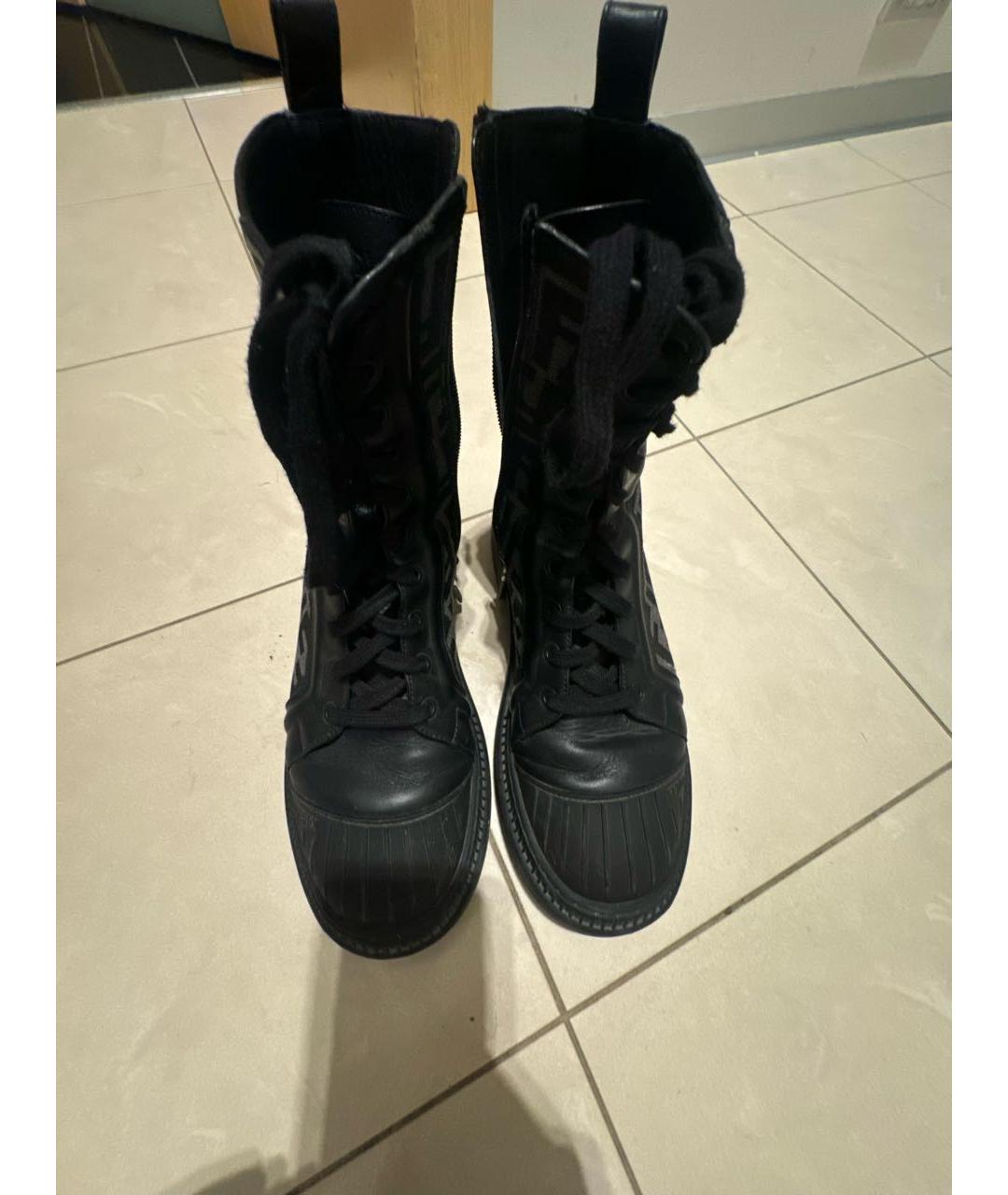 FENDI Черные ботинки, фото 3
