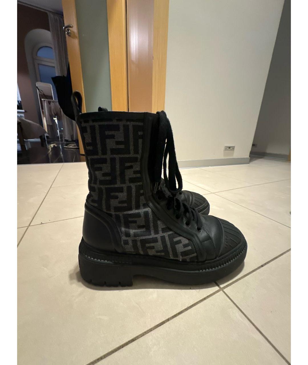 FENDI Черные ботинки, фото 6