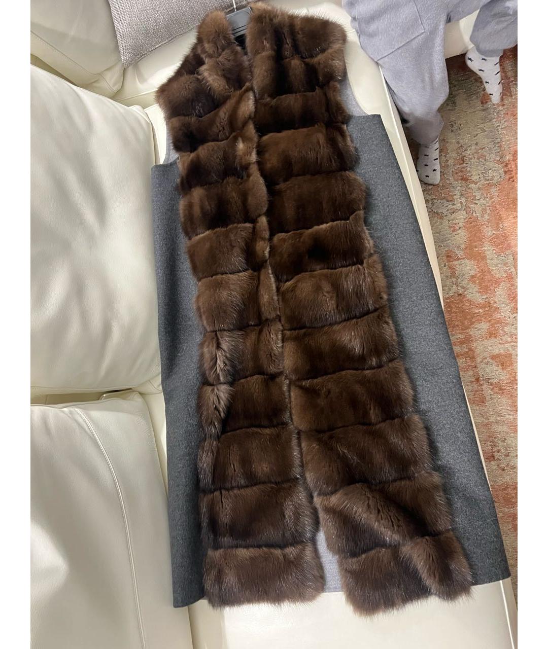 MANZONI 24 Коричневый кашемировый жилет, фото 9