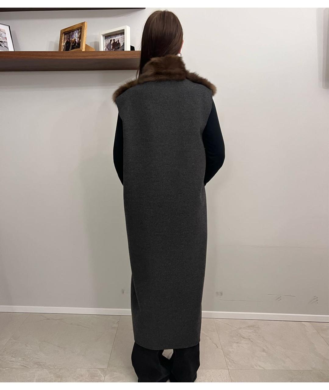 MANZONI 24 Коричневый кашемировый жилет, фото 8