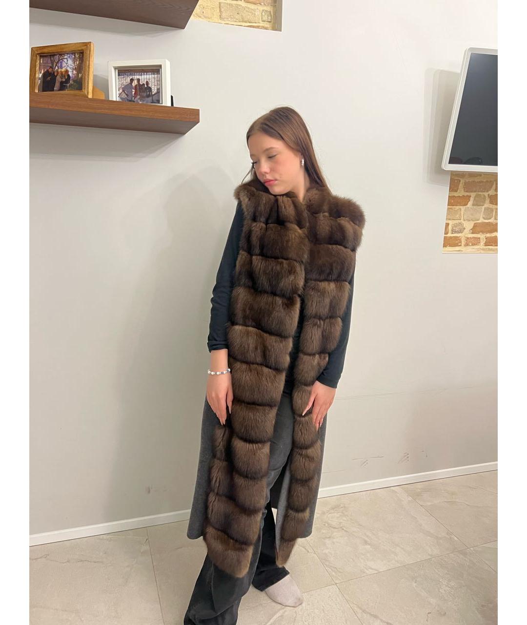 MANZONI 24 Коричневый кашемировый жилет, фото 6