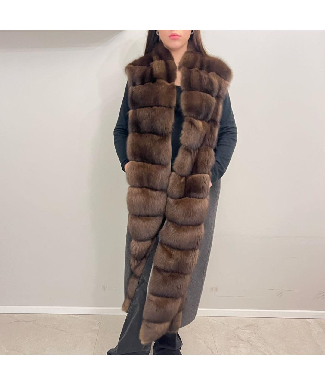 MANZONI 24 Коричневый кашемировый жилет, фото 7