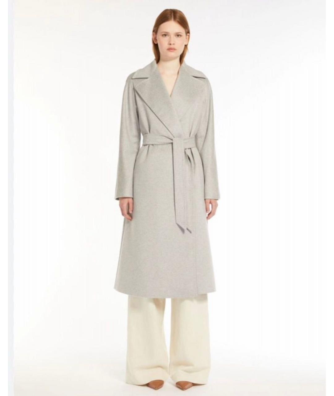 MAX MARA STUDIO Серое кашемировое пальто, фото 5