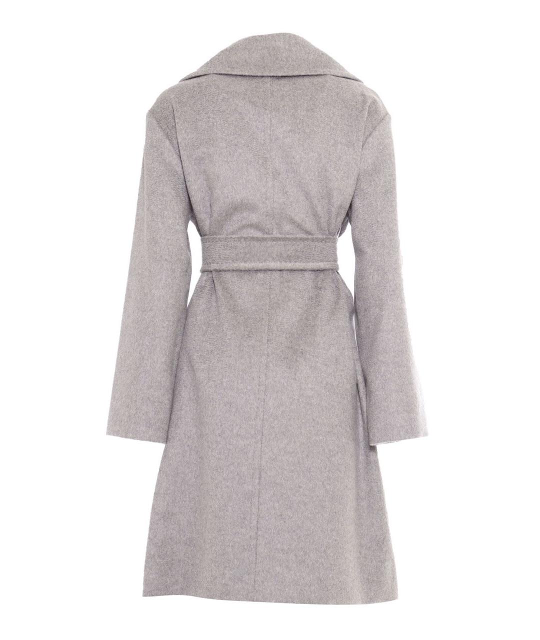 MAX MARA STUDIO Серое кашемировое пальто, фото 2