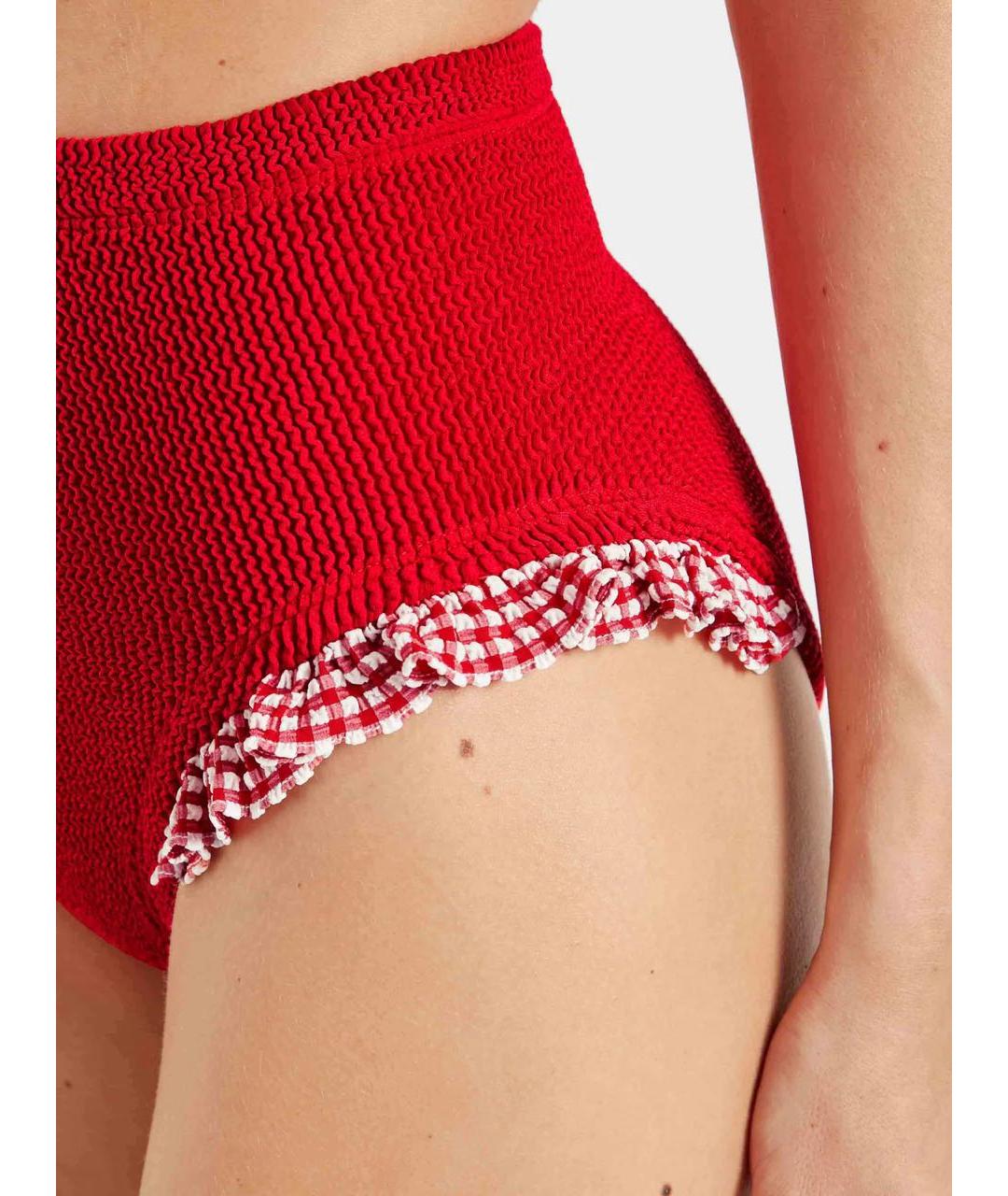 HUNZA G Красный полиамидовый купальник, фото 5