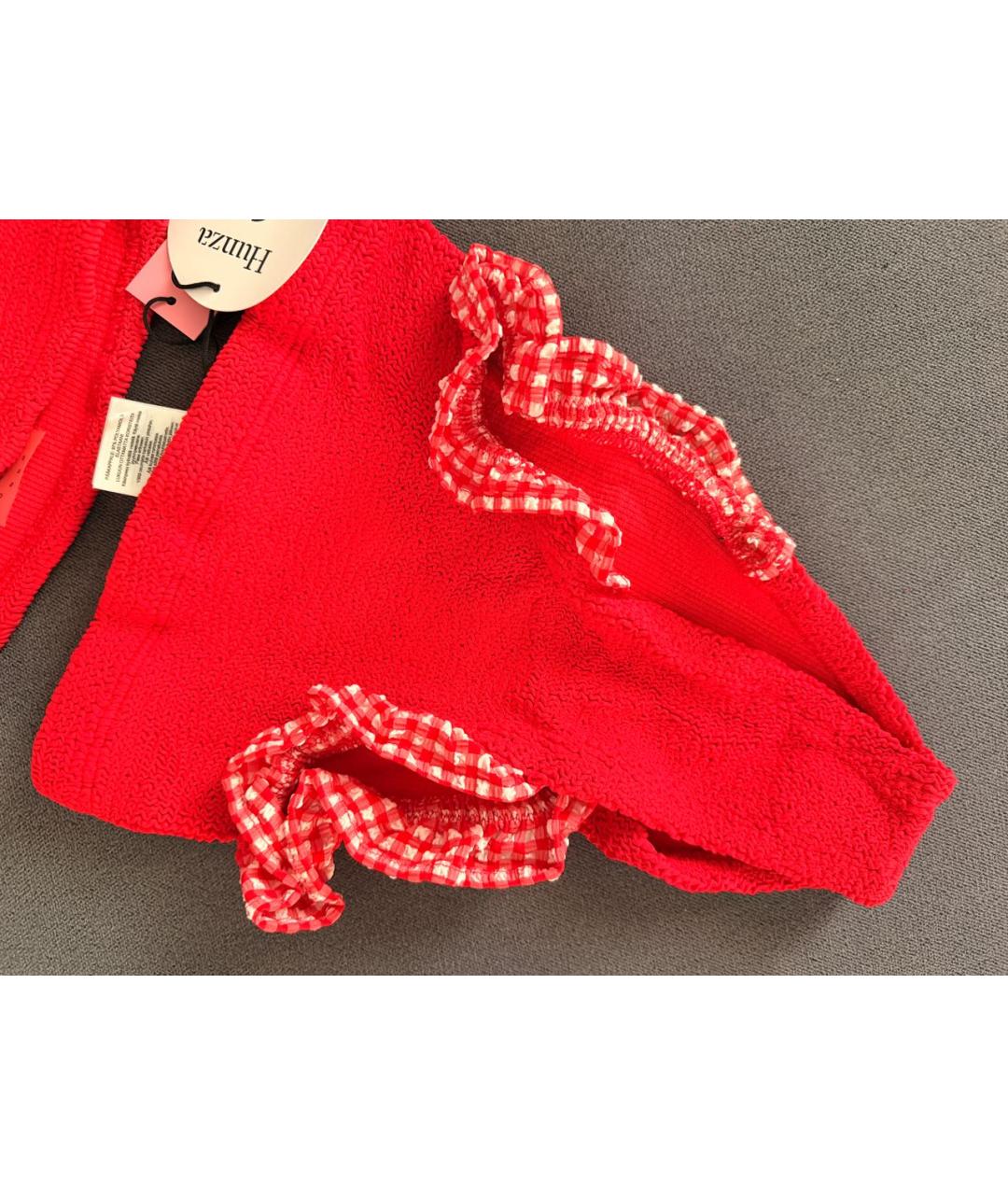 HUNZA G Красный полиамидовый купальник, фото 6