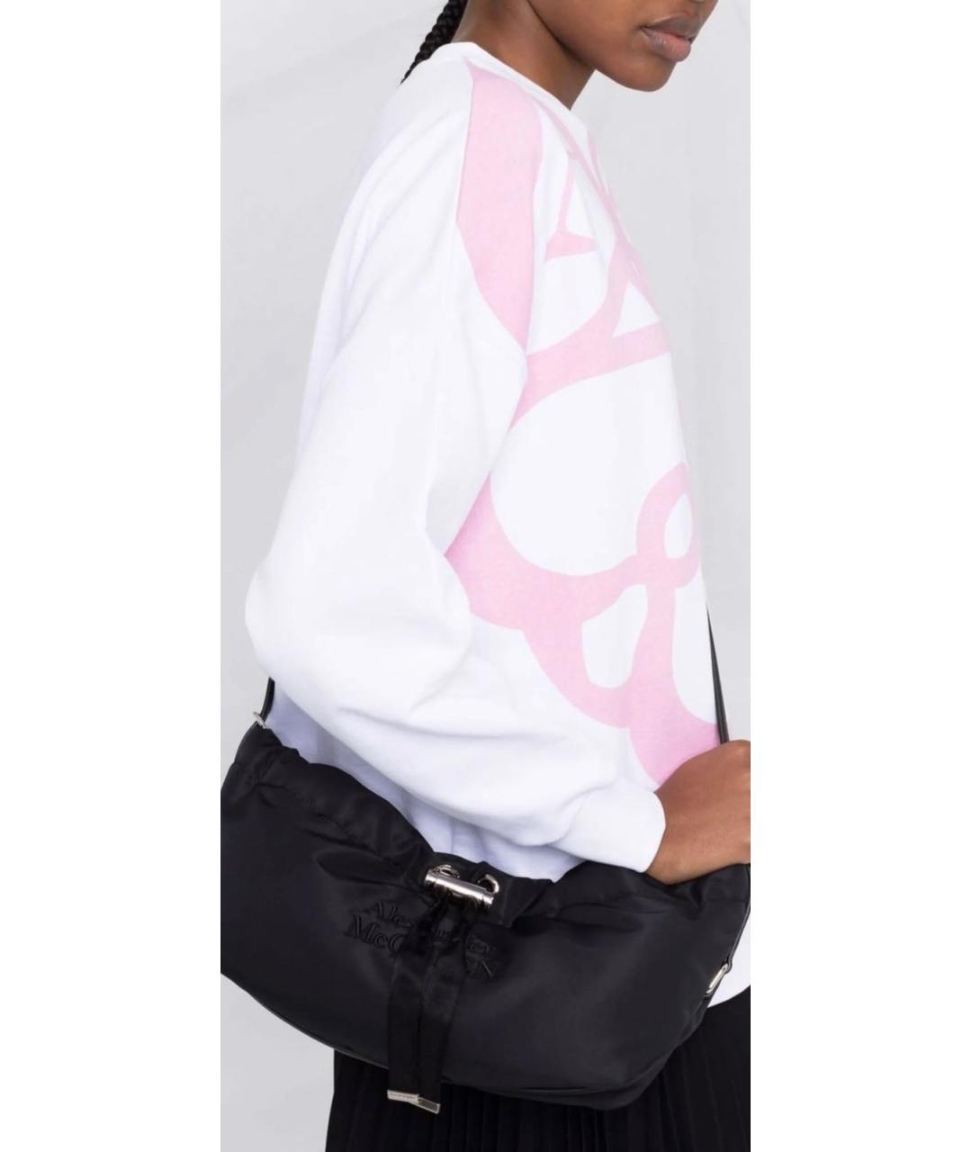 ALEXANDER MCQUEEN Черная тканевая сумка через плечо, фото 4