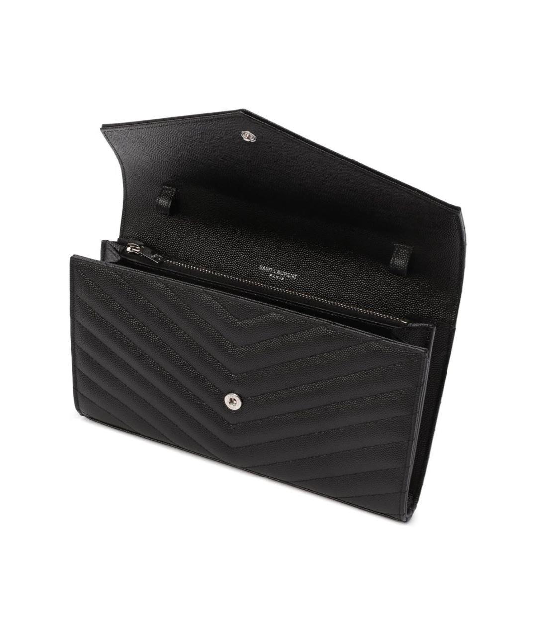 SAINT LAURENT Черная кожаная сумка через плечо, фото 3