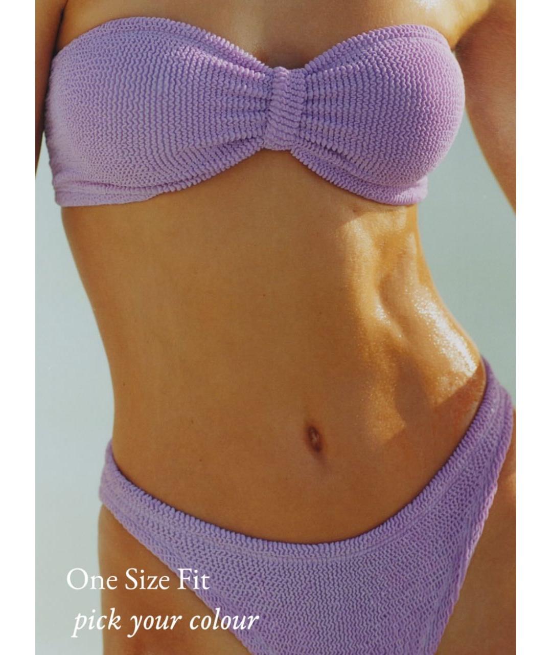 HUNZA G Фиолетовый полиамидовый купальник, фото 8