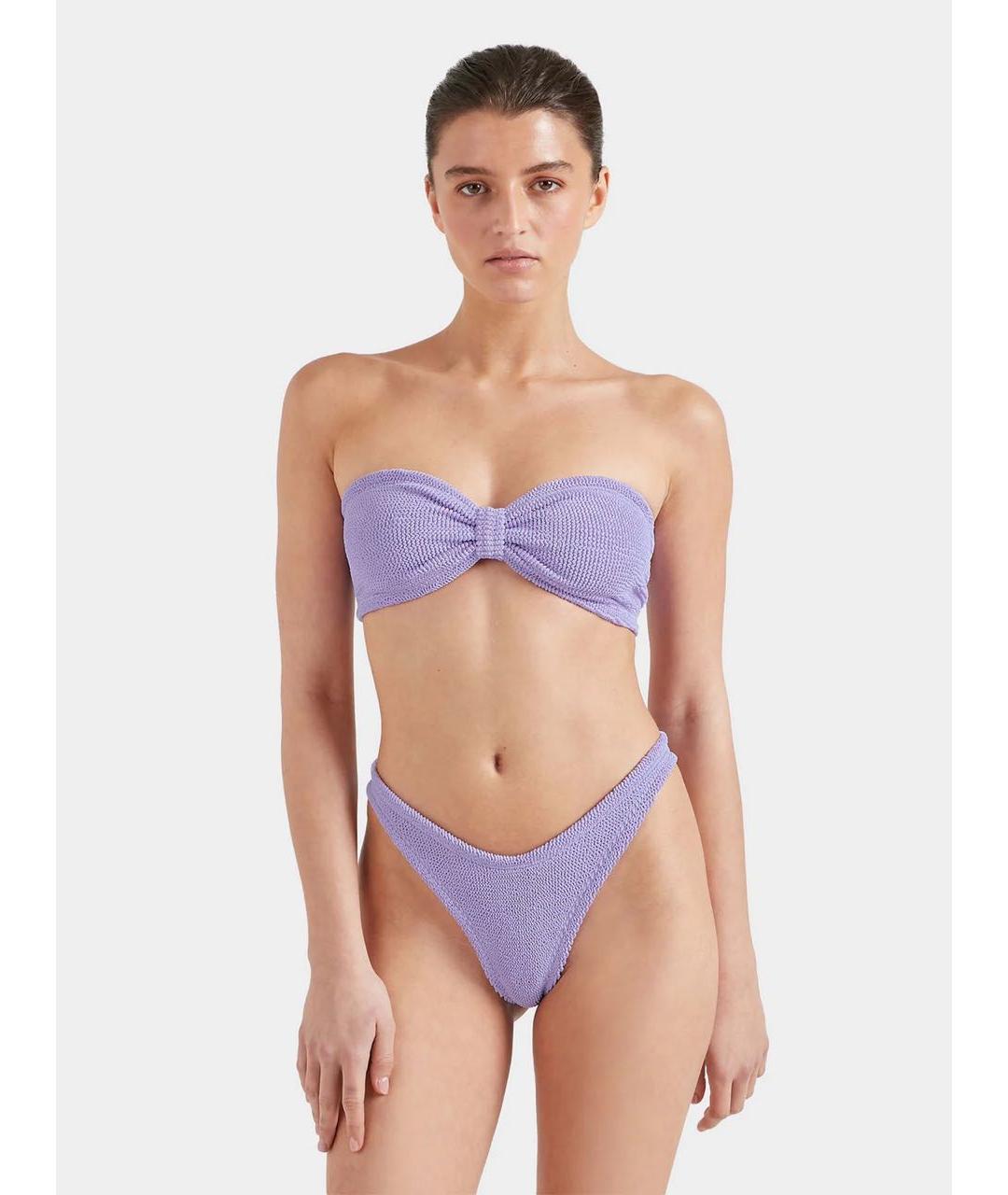 HUNZA G Фиолетовый полиамидовый купальник, фото 3