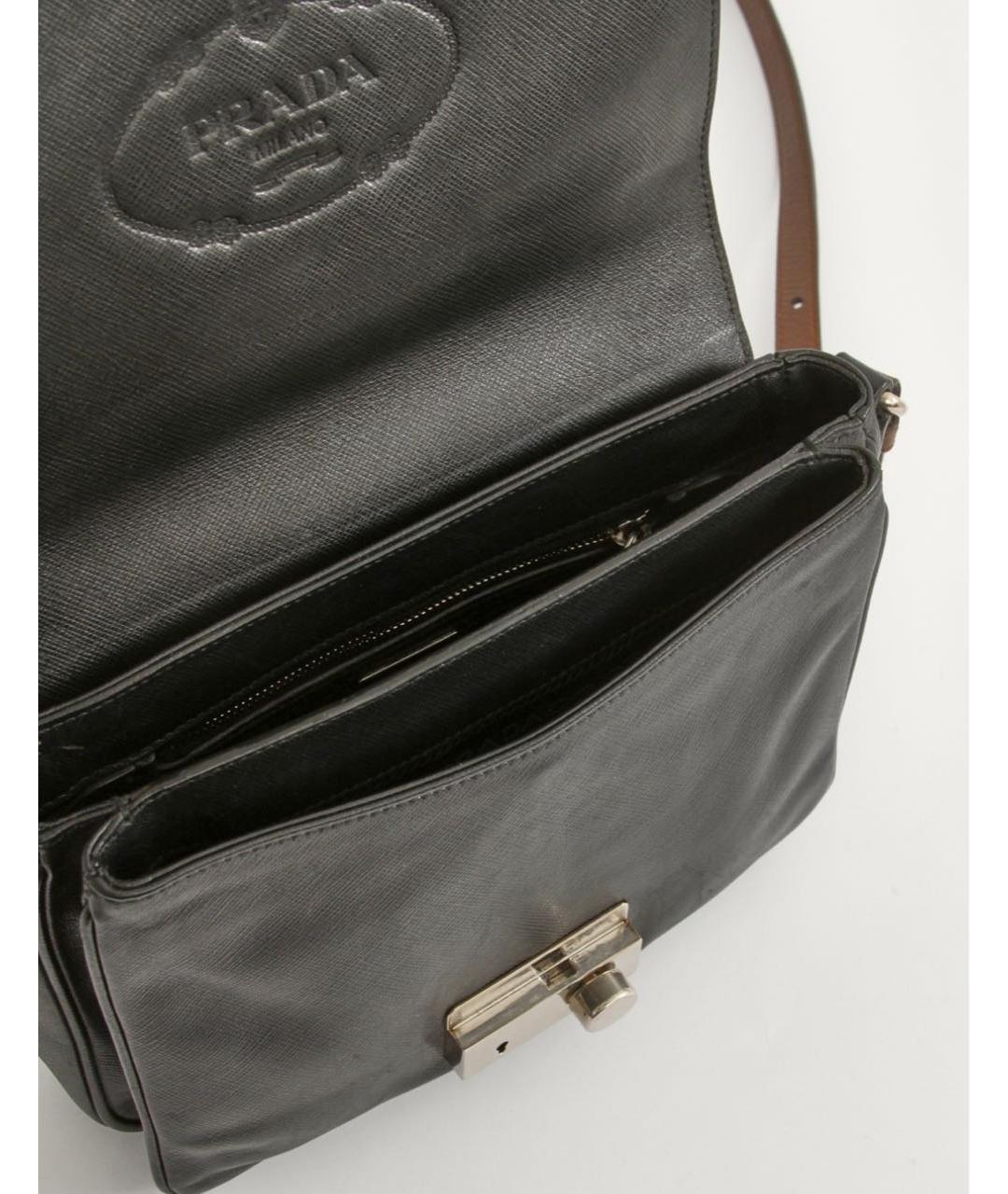 PRADA Коричневая кожаная сумка через плечо, фото 3