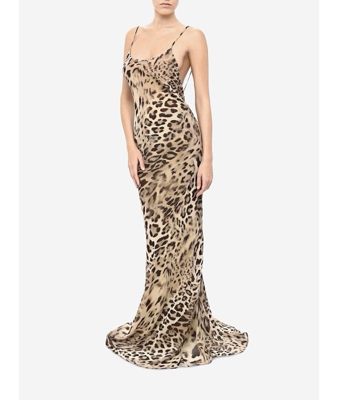 THE ANDAMANE Коричневое полиэстеровое вечернее платье, фото 2