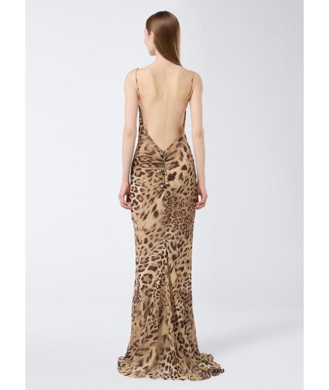 THE ANDAMANE Коричневое полиэстеровое вечернее платье, фото 4