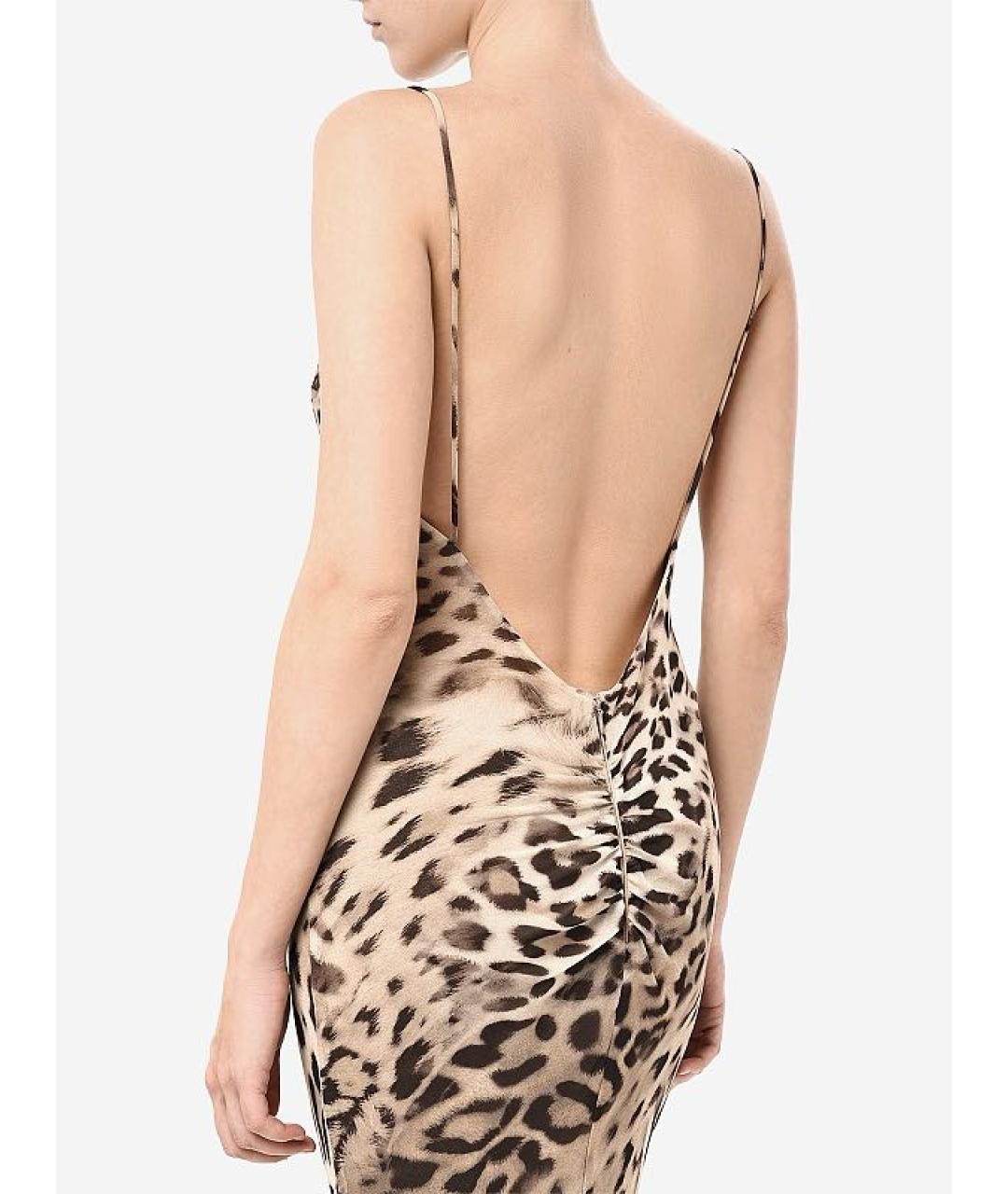 THE ANDAMANE Коричневое полиэстеровое вечернее платье, фото 3