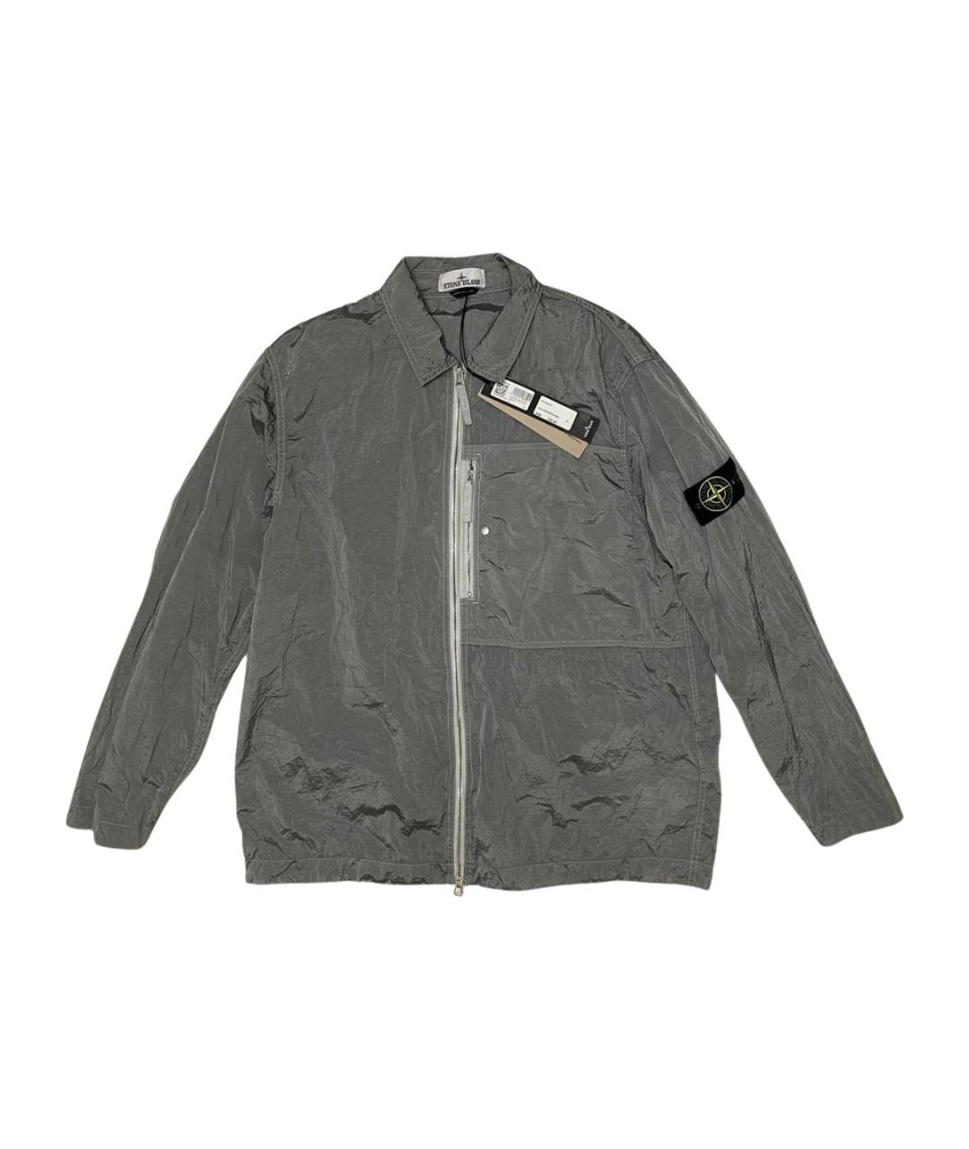 STONE ISLAND Серая полиамидовая куртка, фото 1