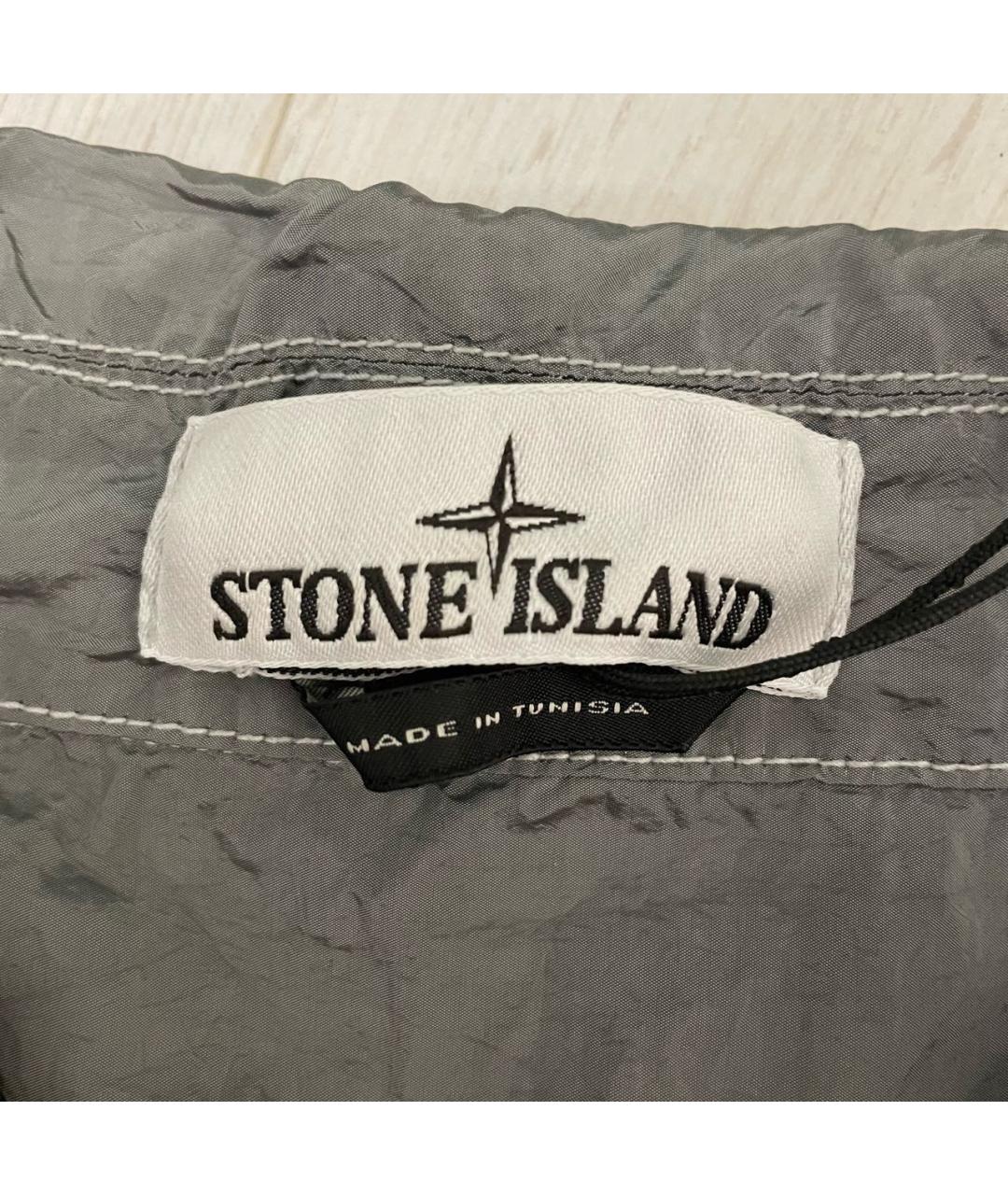 STONE ISLAND Серая полиамидовая куртка, фото 3