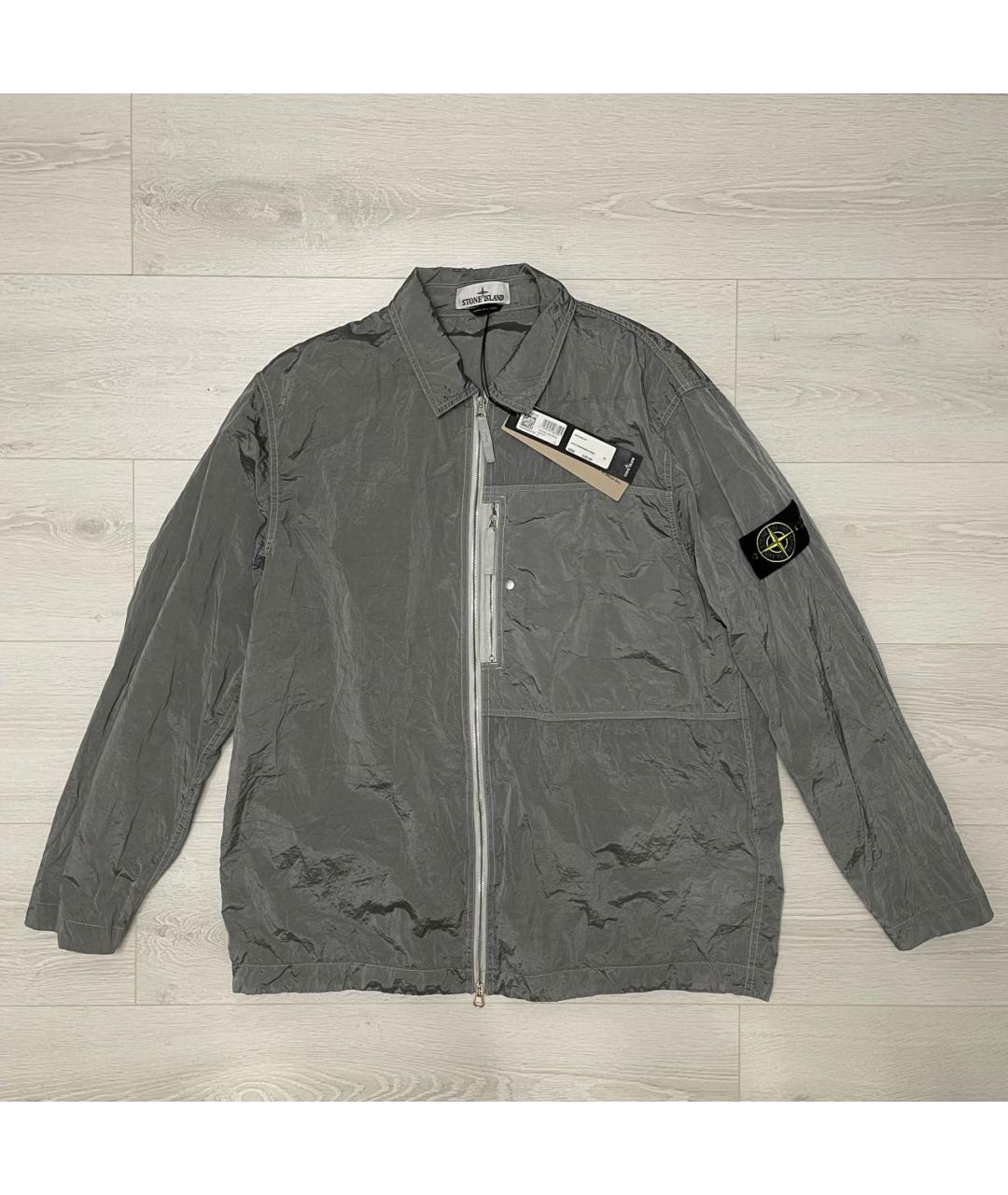 STONE ISLAND Серая полиамидовая куртка, фото 9