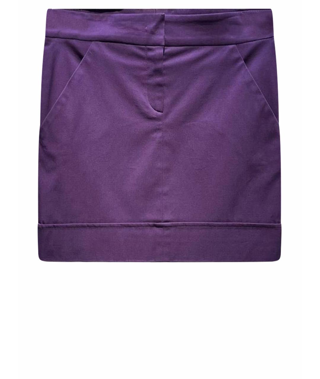 VERSACE Фиолетовая юбка мини, фото 1
