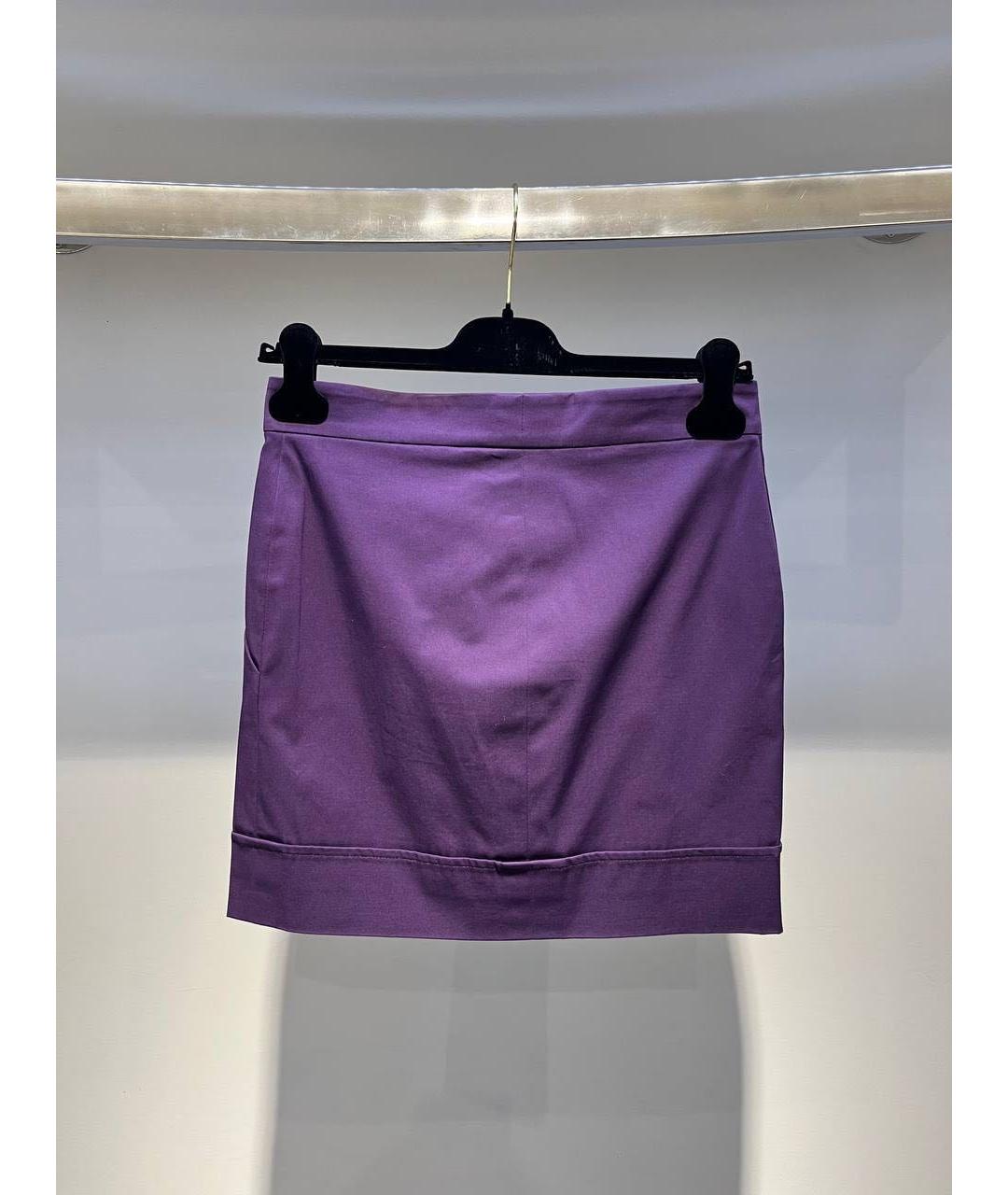 VERSACE Фиолетовая юбка мини, фото 2