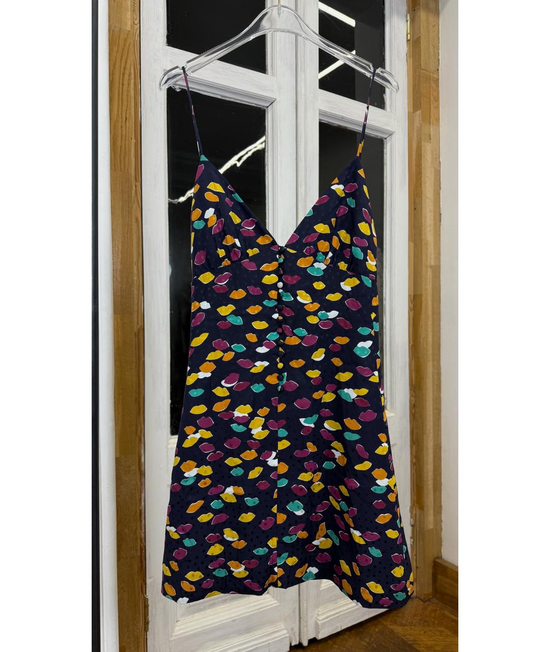 SAINT LAURENT Мульти шелковое коктейльное платье, фото 6