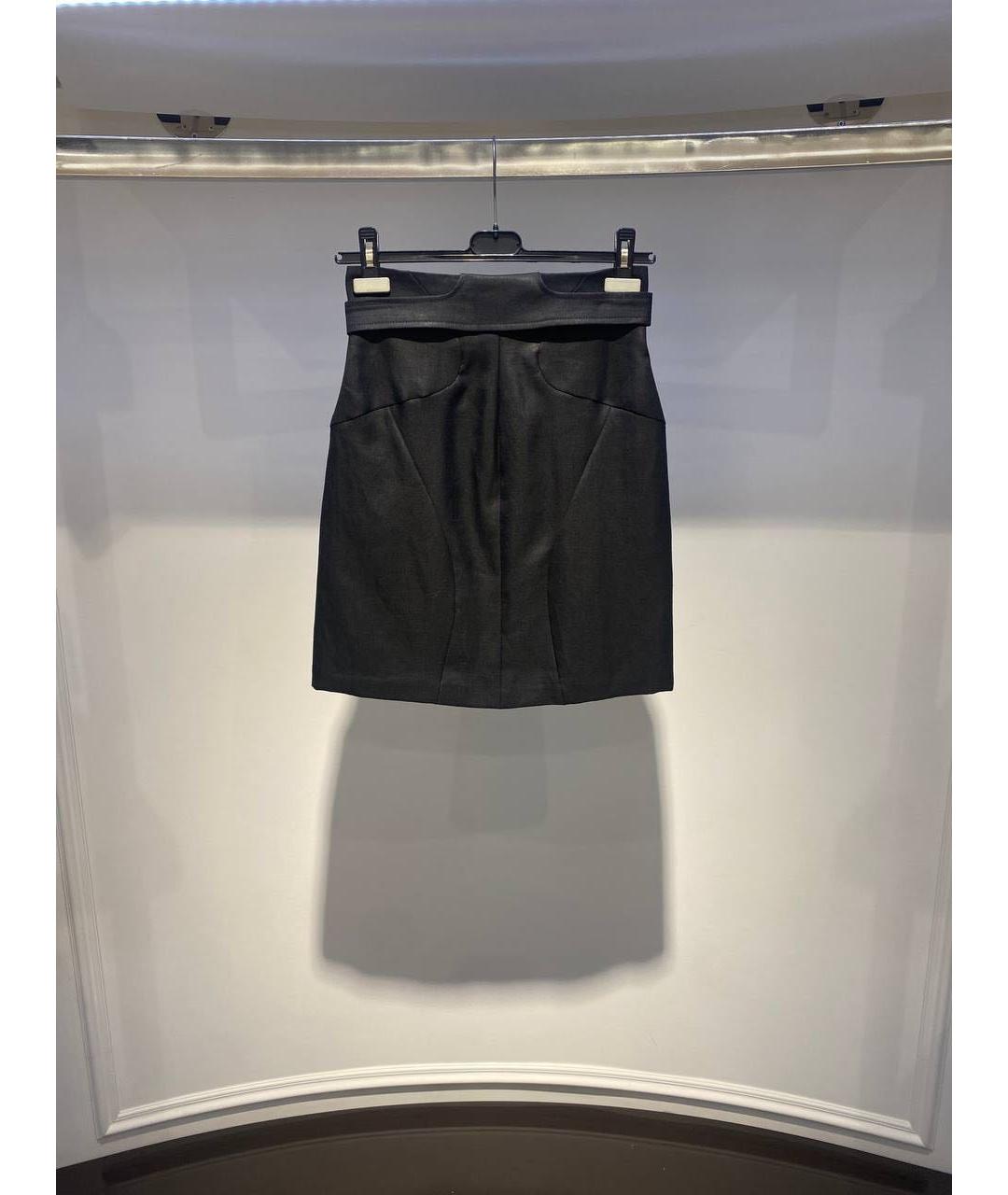 VERSACE Черная юбка мини, фото 2