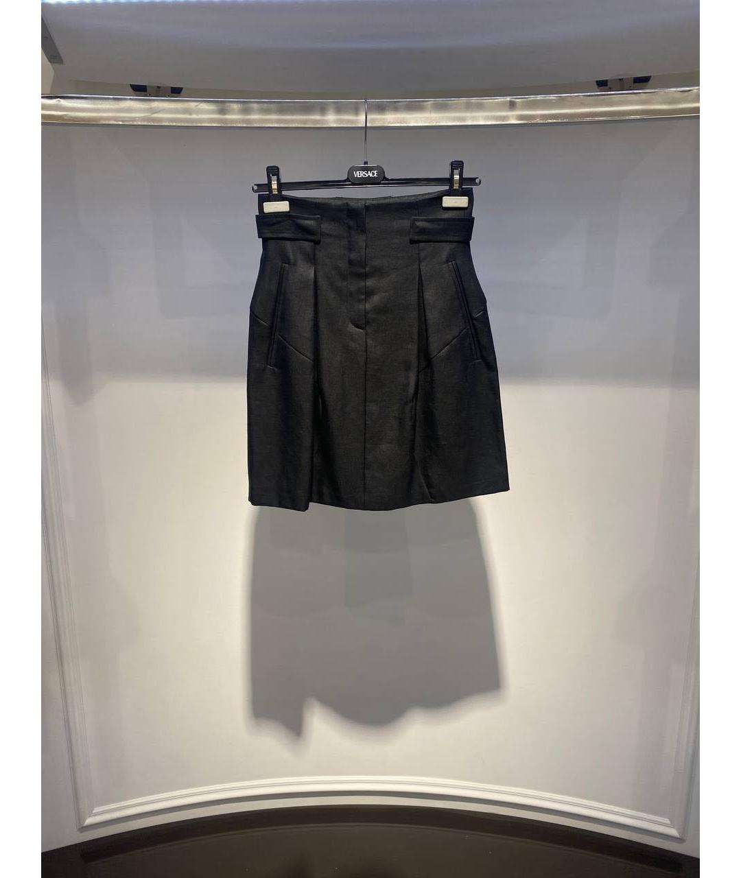 VERSACE Черная юбка мини, фото 3