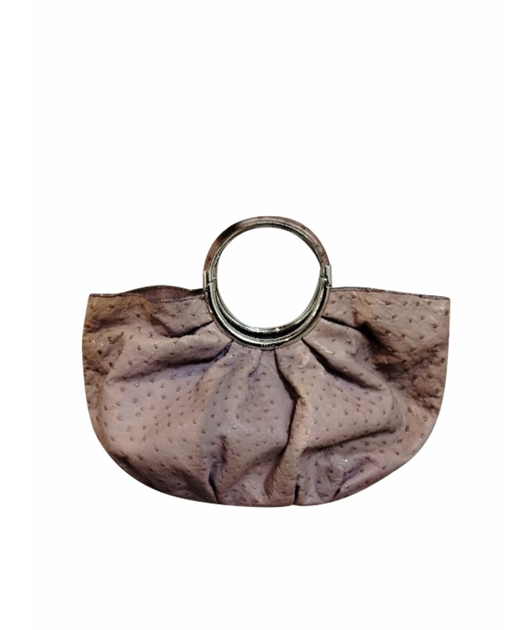 CHRISTIAN DIOR Фиолетовая сумка с короткими ручками из экзотической кожи, фото 1