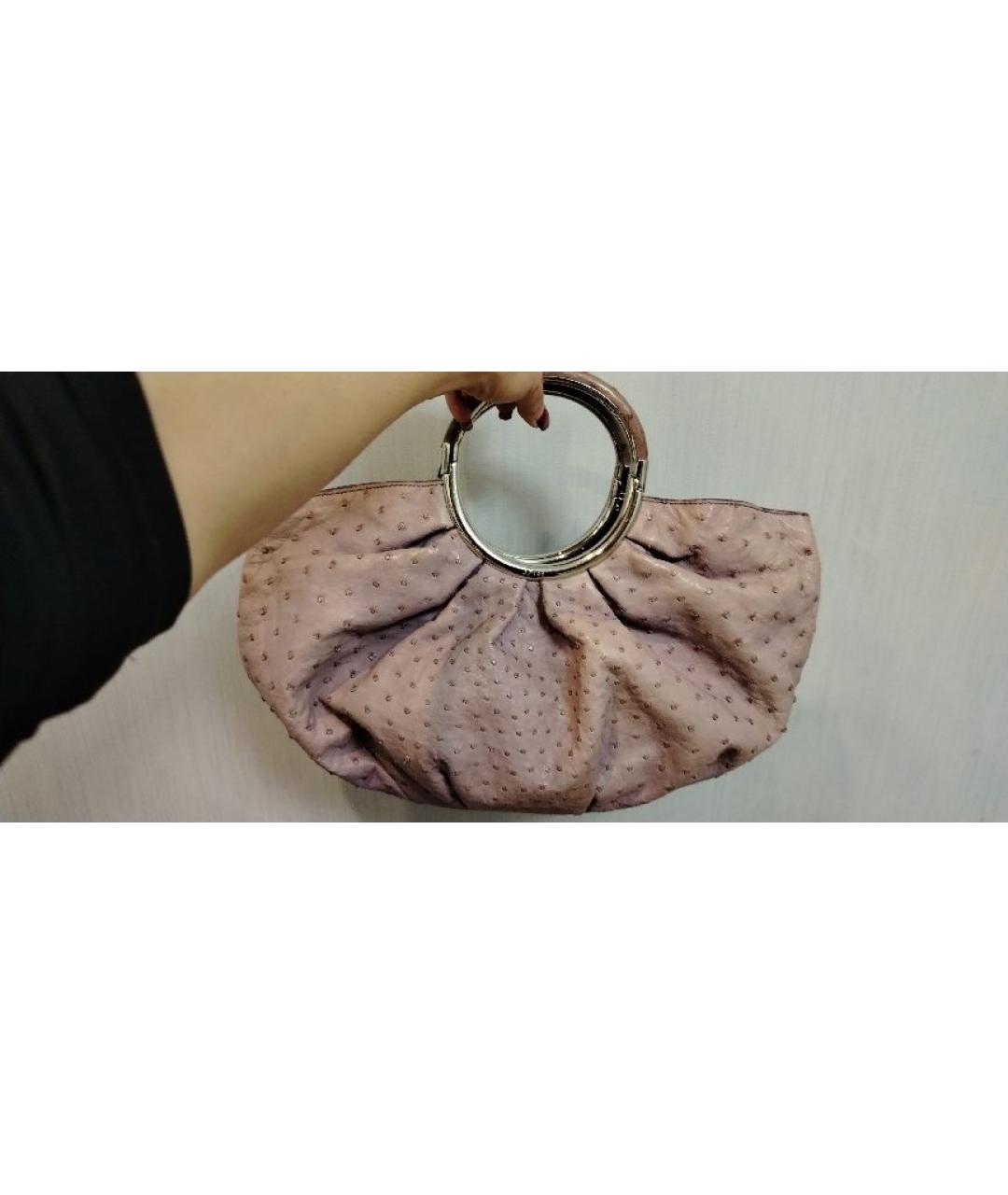 CHRISTIAN DIOR Фиолетовая сумка с короткими ручками из экзотической кожи, фото 2