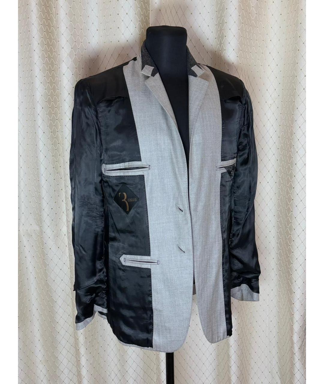 BILLIONAIRE Серый шерстяной пиджак, фото 5