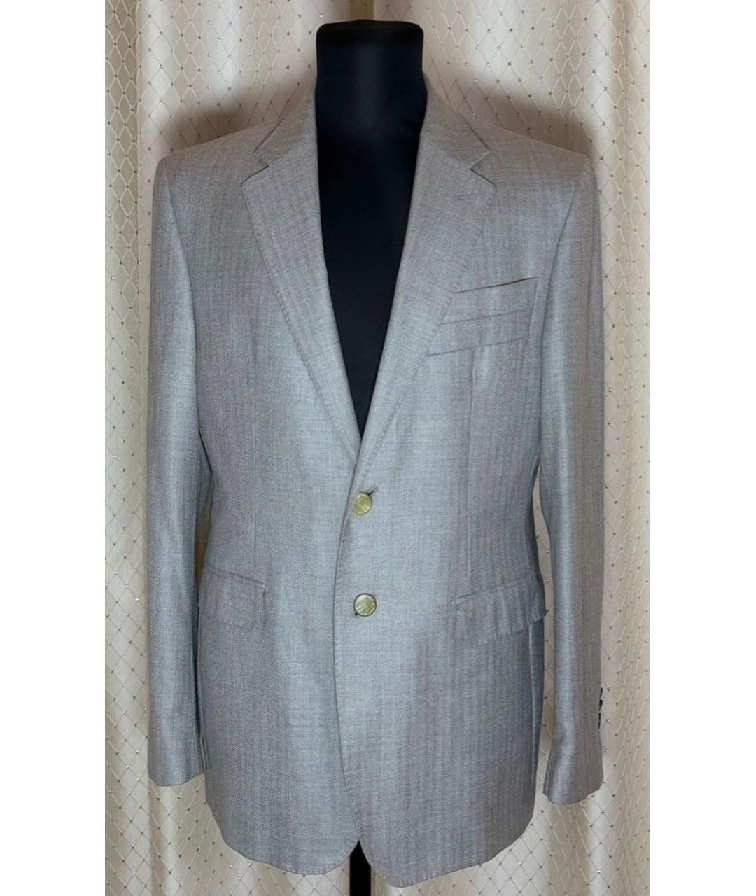 BILLIONAIRE Серый шерстяной пиджак, фото 3