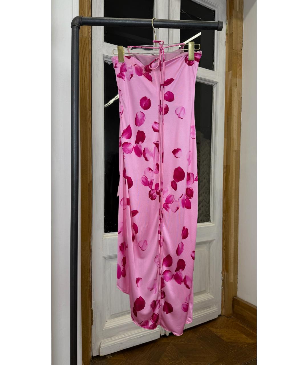 UNGARO Розовое вискозное вечернее платье, фото 2