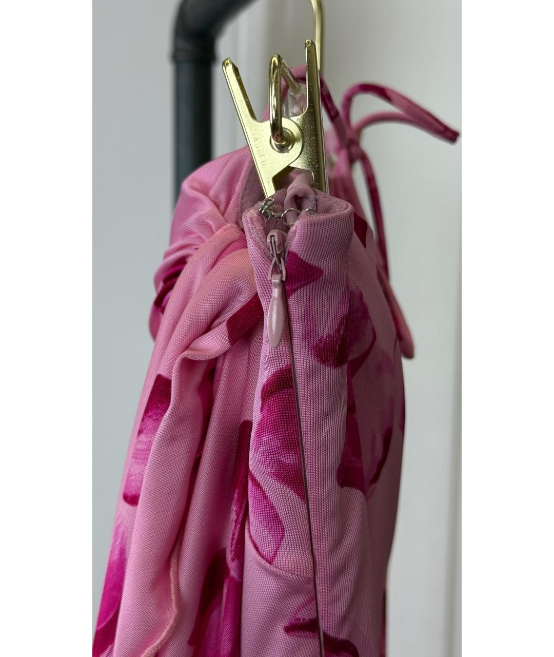 UNGARO Розовое вискозное вечернее платье, фото 4