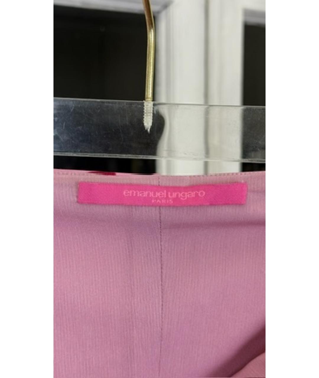 UNGARO Розовое вискозное вечернее платье, фото 3