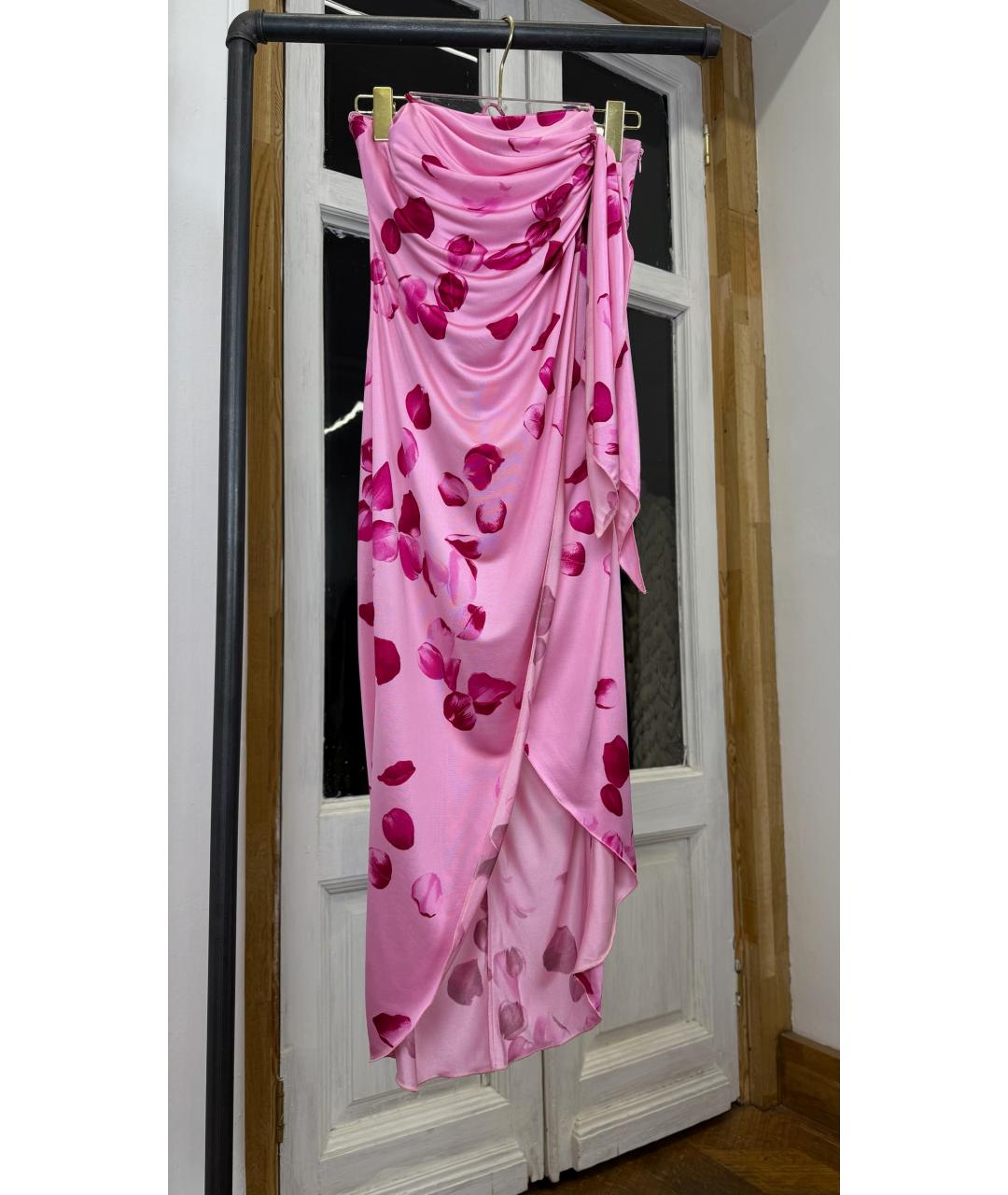 UNGARO Розовое вискозное вечернее платье, фото 5