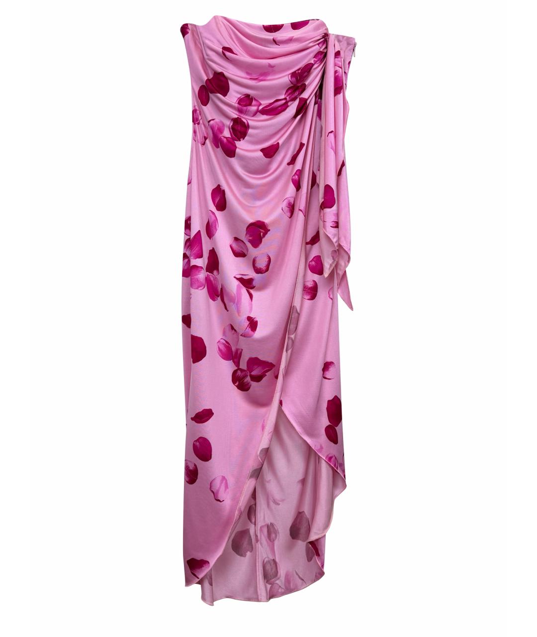 UNGARO Розовое вискозное вечернее платье, фото 1