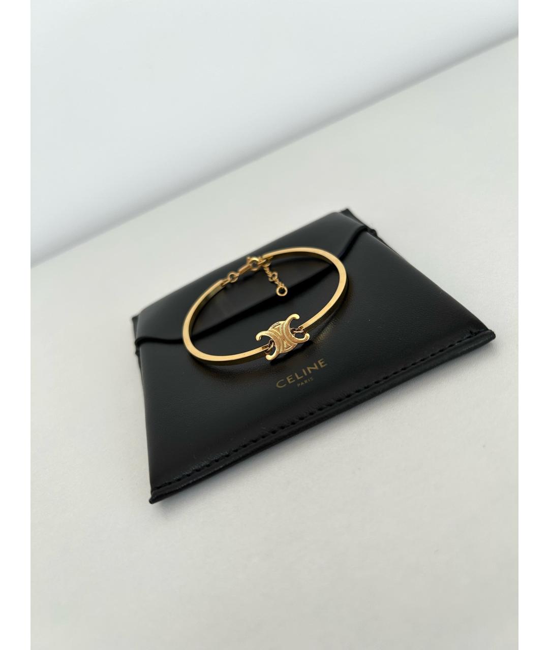 CELINE Золотой металлический браслет, фото 2