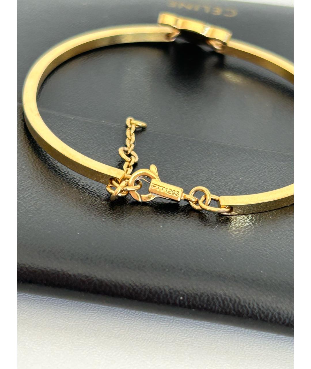 CELINE Золотой металлический браслет, фото 6