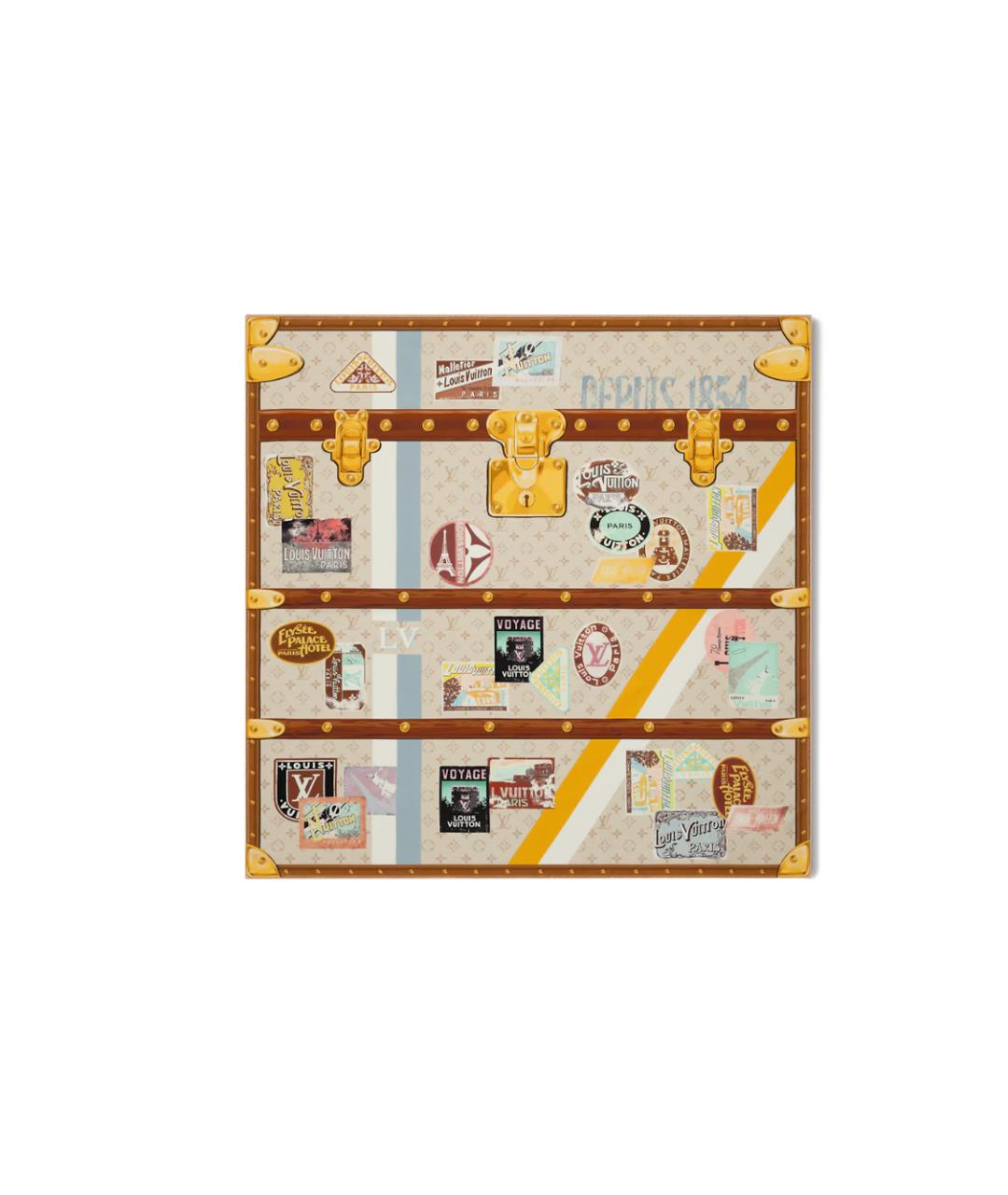 LOUIS VUITTON Бежевый шелковый шарф, фото 1