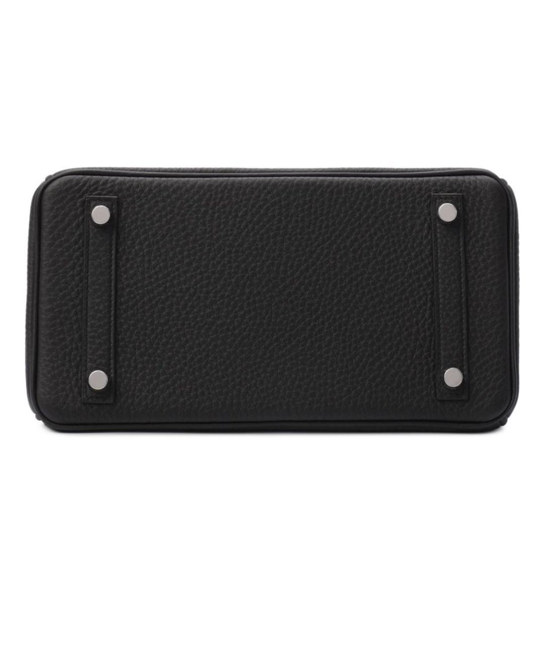 HERMES Черная кожаная сумка с короткими ручками, фото 7