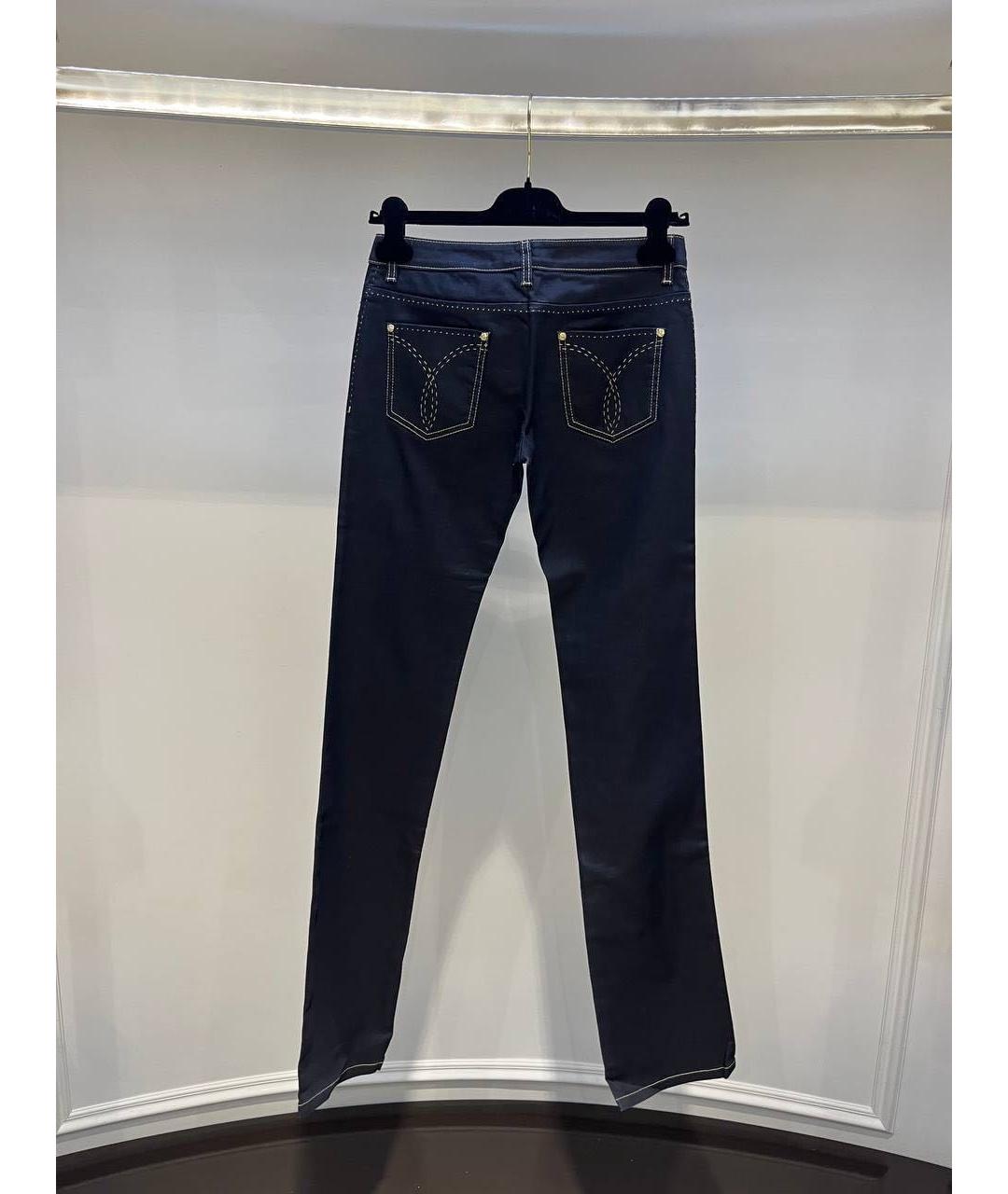 VERSACE Темно-синие прямые джинсы, фото 2