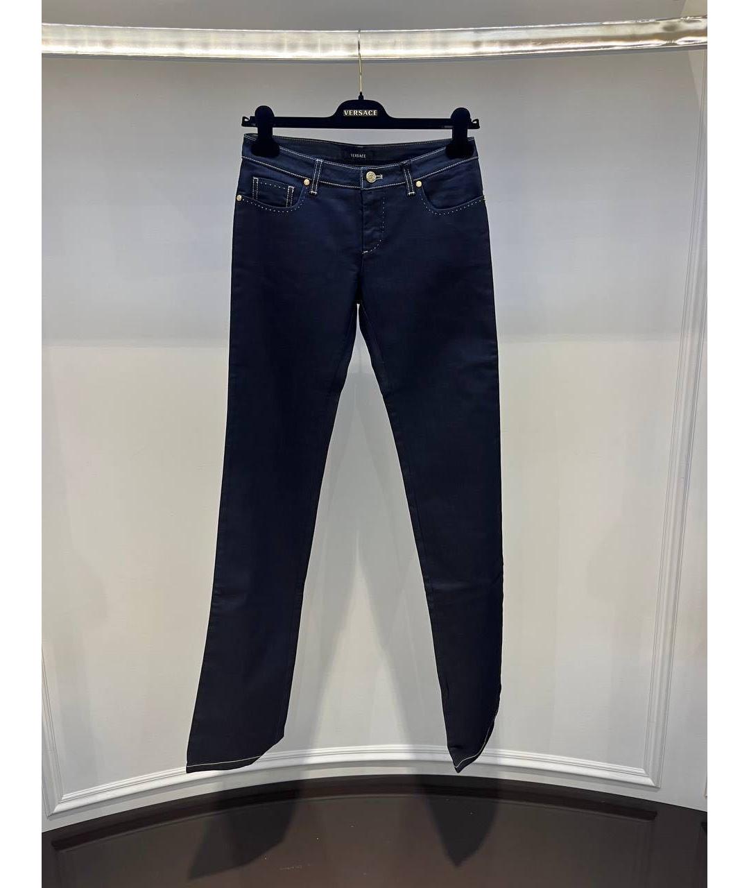VERSACE Темно-синие прямые джинсы, фото 3