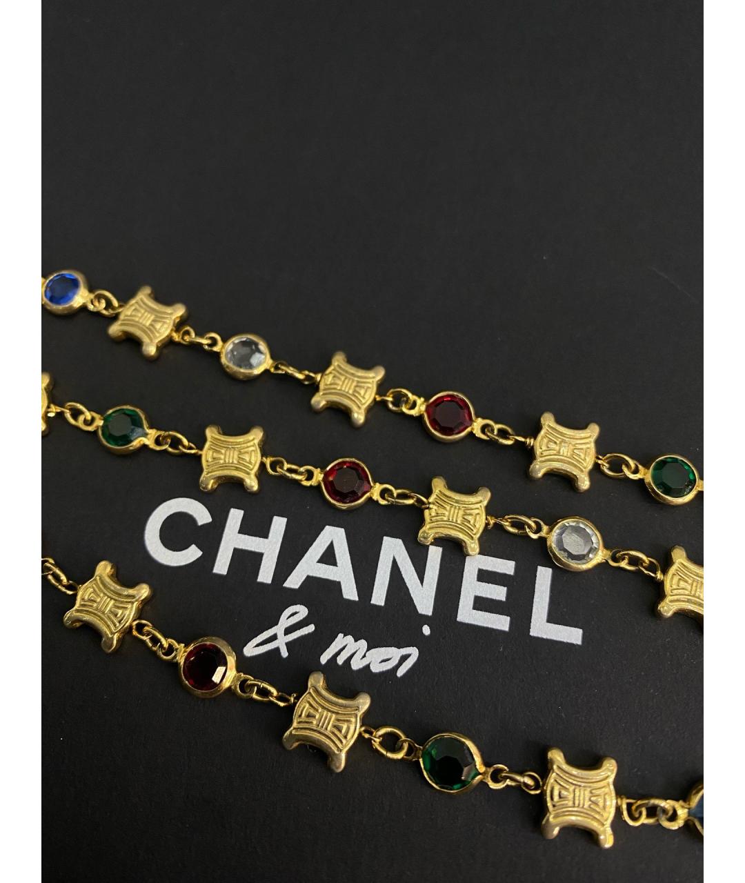 CELINE Золотое металлическое колье, фото 2