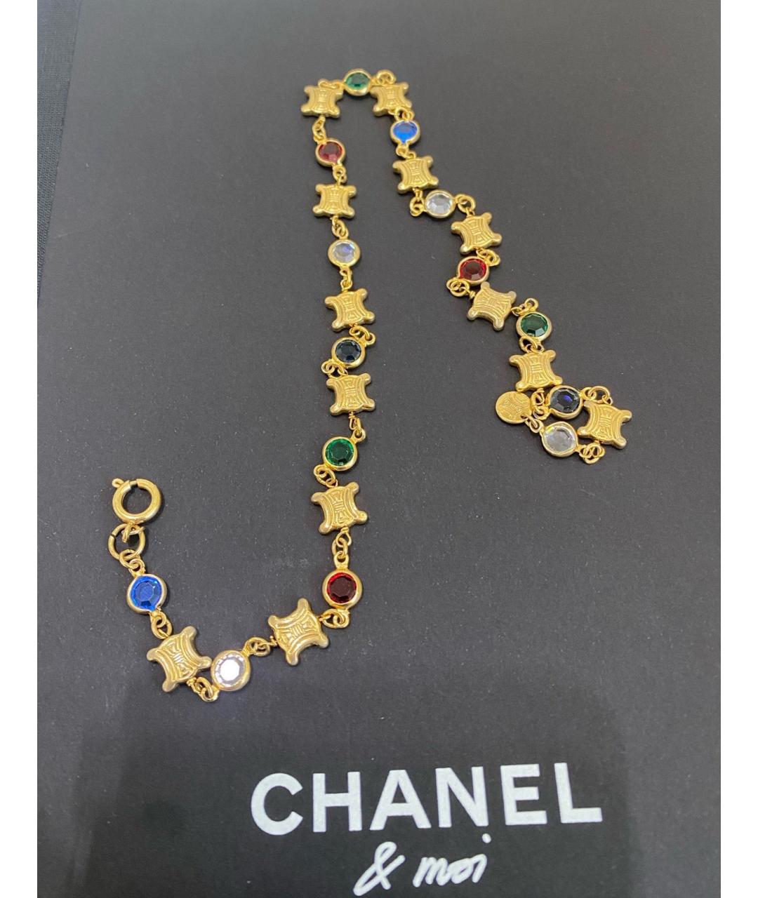 CELINE Золотое металлическое колье, фото 7